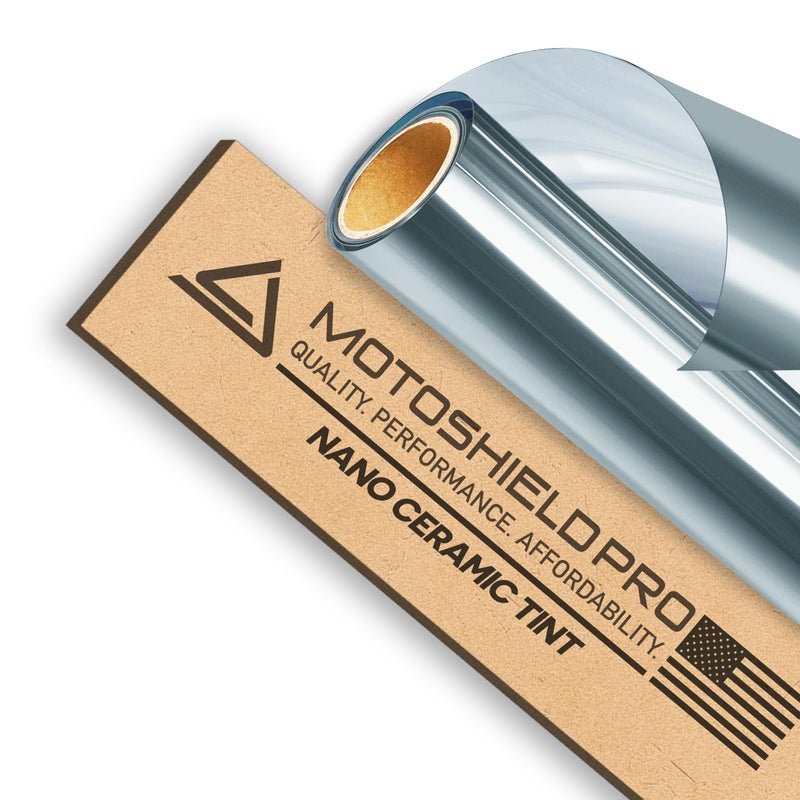 MotoShield Pro 75% VLT Nano Ceramic Window Tint for Car 20â€ in x 10â€™ ft 2PLY Roll High Heat Rejection & Glare Reduction Auto Tint Privacy Film, Rejects up to 99% IRR, 99% UV Blocking, Easy DIY Shrink - Image 1